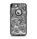 The Black and White Spotted Hearts Apple iPhone 6 Otterbox Defender Case Skin Set