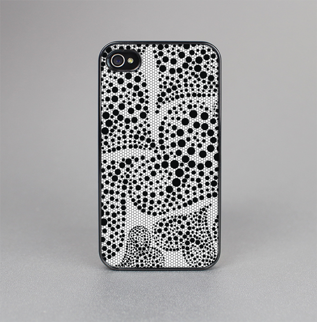 The Black and White Spotted Hearts Skin-Sert for the Apple iPhone 4-4s Skin-Sert Case