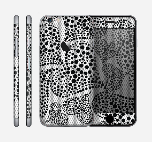 The Black and White Spotted Hearts Skin for the Apple iPhone 6