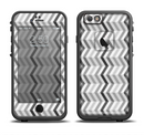 The Black and White Thin Lined ZigZag Pattern Apple iPhone 6/6s LifeProof Fre Case Skin Set
