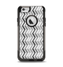 The Black and White Thin Lined ZigZag Pattern Apple iPhone 6 Otterbox Commuter Case Skin Set