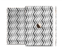 The Black and White Thin Lined ZigZag Pattern Skin Set for the Apple iPad Air 2