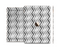The Black and White Thin Lined ZigZag Pattern Skin Set for the Apple iPad Air 2