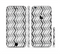 The Black and White Thin Lined ZigZag Pattern Sectioned Skin Series for the Apple iPhone 6s