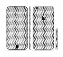 The Black and White Thin Lined ZigZag Pattern Sectioned Skin Series for the Apple iPhone 6s Plus
