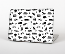 The Black and White Travel Collage Pattern Skin for the Apple MacBook Pro Retina 13"