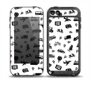 The Black and White Travel Collage Pattern Skin for the iPod Touch 5th Generation frē LifeProof Case
