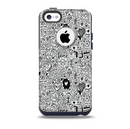 The Black and White Valentine Sketch Pattern Skin for the iPhone 5c OtterBox Commuter Case