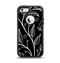 The Black and White Vector Branches Apple iPhone 5-5s Otterbox Defender Case Skin Set