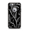 The Black and White Vector Branches Apple iPhone 6 Otterbox Defender Case Skin Set