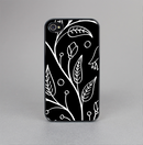 The Black and White Vector Branches Skin-Sert for the Apple iPhone 4-4s Skin-Sert Case