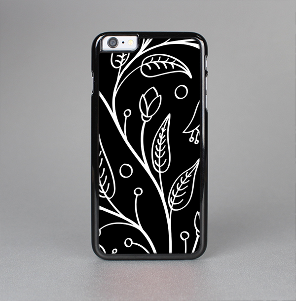 The Black and White Vector Branches Skin-Sert Case for the Apple iPhone 6 Plus