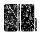 The Black and White Vector Branches Sectioned Skin Series for the Apple iPhone 6s