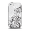 The Black and White Vector Butterfly Floral Apple iPhone 5c Otterbox Symmetry Case Skin Set