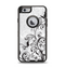 The Black and White Vector Butterfly Floral Apple iPhone 6 Otterbox Defender Case Skin Set