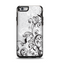 The Black and White Vector Butterfly Floral Apple iPhone 6 Otterbox Symmetry Case Skin Set
