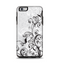 The Black and White Vector Butterfly Floral Apple iPhone 6 Plus Otterbox Symmetry Case Skin Set