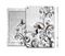 The Black and White Vector Butterfly Floral Skin Set for the Apple iPad Air 2