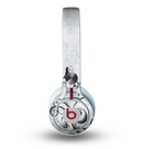 The Black and White Vector Butterfly Floral Skin for the Beats by Dre Mixr Headphones