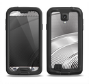 The Black and White Wavy Surface Samsung Galaxy S4 LifeProof Fre Case Skin Set