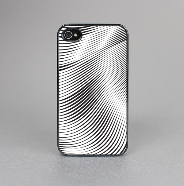 The Black and White Wavy Surface Skin-Sert for the Apple iPhone 4-4s Skin-Sert Case