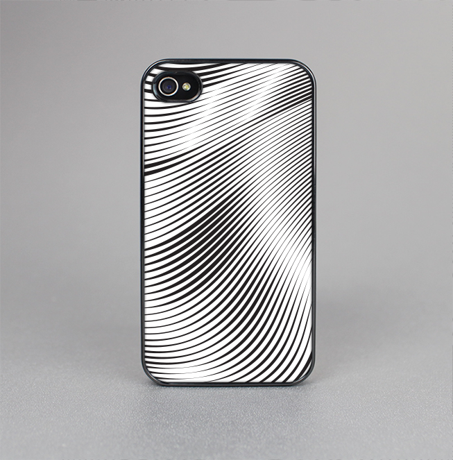 The Black and White Wavy Surface Skin-Sert for the Apple iPhone 4-4s Skin-Sert Case