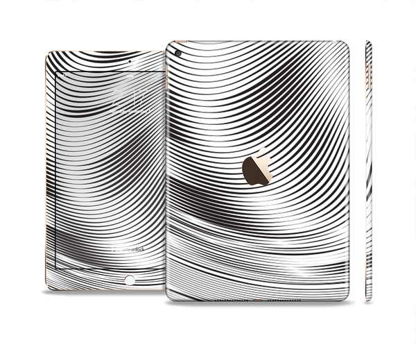 The Black and White Wavy Surface Skin Set for the Apple iPad Air 2