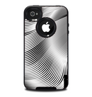 The Black and White Wavy Surface Skin for the iPhone 4-4s OtterBox Commuter Case