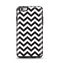 The Black and White Zigzag Chevron Pattern Apple iPhone 6 Plus Otterbox Symmetry Case Skin Set