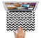 The Black and White Zigzag Chevron Pattern Skin Set for the Apple MacBook Pro 13" with Retina Display