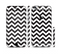 The Black and White Zigzag Chevron Pattern Sectioned Skin Series for the Apple iPhone 6 Plus