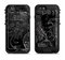 The Black with Thin White Paisley Pattern Apple iPhone 6/6s LifeProof Fre POWER Case Skin Set