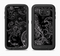 The Black with Thin White Paisley Pattern Full Body Samsung Galaxy S6 LifeProof Fre Case Skin Kit
