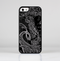 The Black with Thin White Paisley Pattern Skin-Sert Case for the Apple iPhone 5/5s