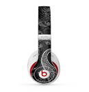 The Black with Thin White Paisley Pattern Skin for the Beats by Dre Studio (2013+ Version) Headphones