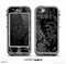 The Black with Thin White Paisley Pattern Skin for the iPhone 5c nüüd LifeProof Case