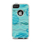 The Blue Abstarct Cells with Fish Water Illustration Apple iPhone 5-5s Otterbox Commuter Case Skin Set