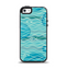 The Blue Abstarct Cells with Fish Water Illustration Apple iPhone 5-5s Otterbox Symmetry Case Skin Set