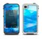 The Blue Abstract Crystal Pattern Apple iPhone 4-4s LifeProof Fre Case Skin Set