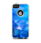 The Blue Abstract Crystal Pattern Apple iPhone 5-5s Otterbox Commuter Case Skin Set