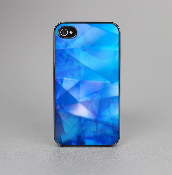 The Blue Abstract Crystal Pattern Skin-Sert for the Apple iPhone 4-4s Skin-Sert Case