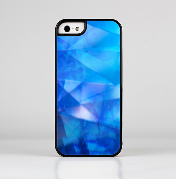 The Blue Abstract Crystal Pattern Skin-Sert Case for the Apple iPhone 5/5s
