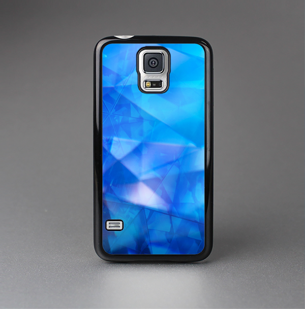 The Blue Abstract Crystal Pattern Skin-Sert Case for the Samsung Galaxy S5