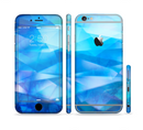 The Blue Abstract Crystal Pattern Sectioned Skin Series for the Apple iPhone 6s Plus