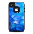 The Blue Abstract Crystal Pattern Skin for the iPhone 4-4s OtterBox Commuter Case