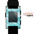 The Blue Abstract Wood Planks Skin for the Pebble SmartWatch