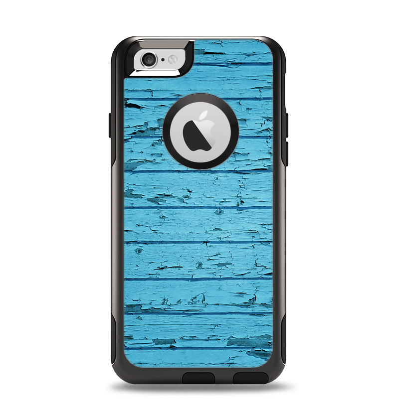 The Blue Aged Wood Panel Apple iPhone 6 Otterbox Commuter Case Skin Set
