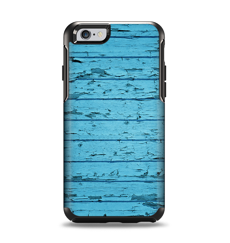 The Blue Aged Wood Panel Apple iPhone 6 Otterbox Symmetry Case Skin Set