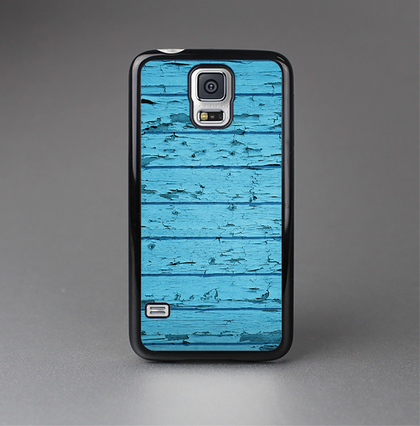 The Blue Aged Wood Panel Skin-Sert Case for the Samsung Galaxy S5