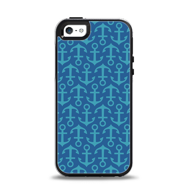 The Blue Anchor Collage V2 Apple iPhone 5-5s Otterbox Symmetry Case Skin Set